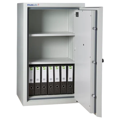 Armoire ignifuge DPC Chubbsafes — intérieur ouvert