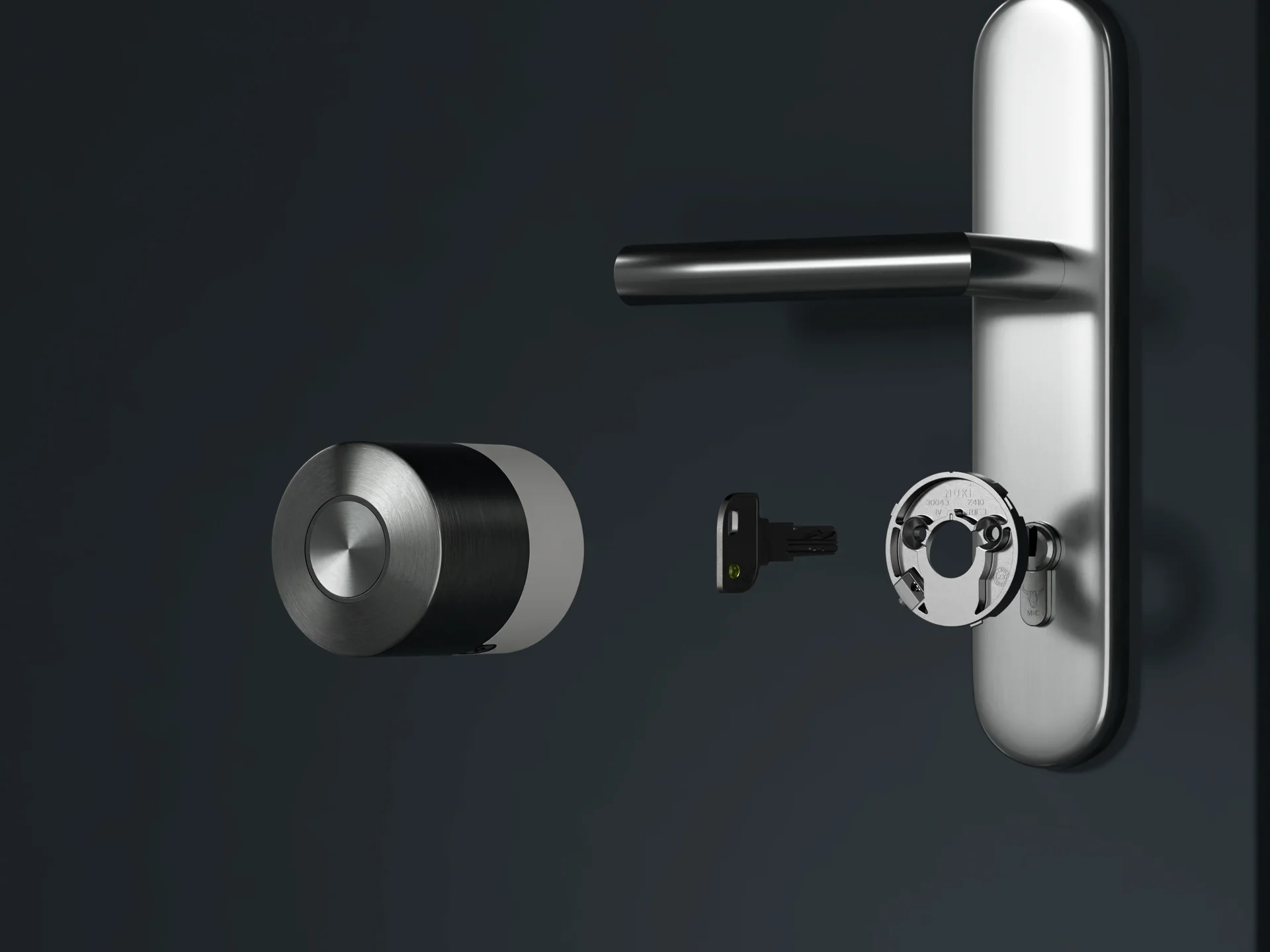 Montage Nuki Smart Lock Pro sur le cylindre et la clé