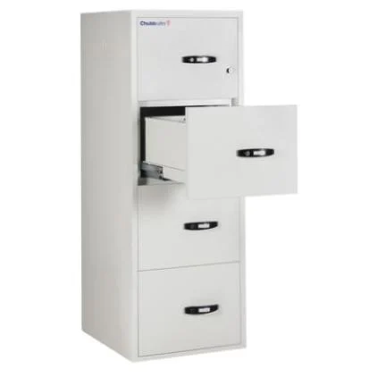 Classeur ignifuge Chubbsafes Fire File 25 M-210 à quatre tiroirs, un tiroir ouvert
